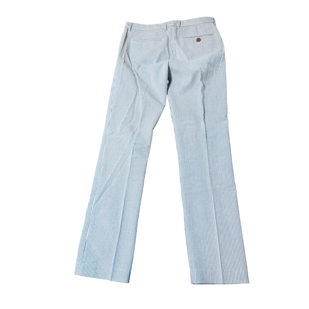 NWT Crewcuts Size 14‎ Boy Seersucker Trousers Light Blue White 30" Inseam - Picture 6 of 6
